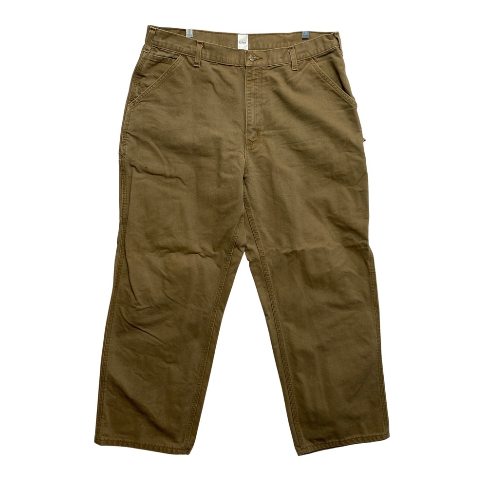 Carhartt Pants Mens 38x30 Brown B11 CBR Original Dungaree Fit Utility Workwear